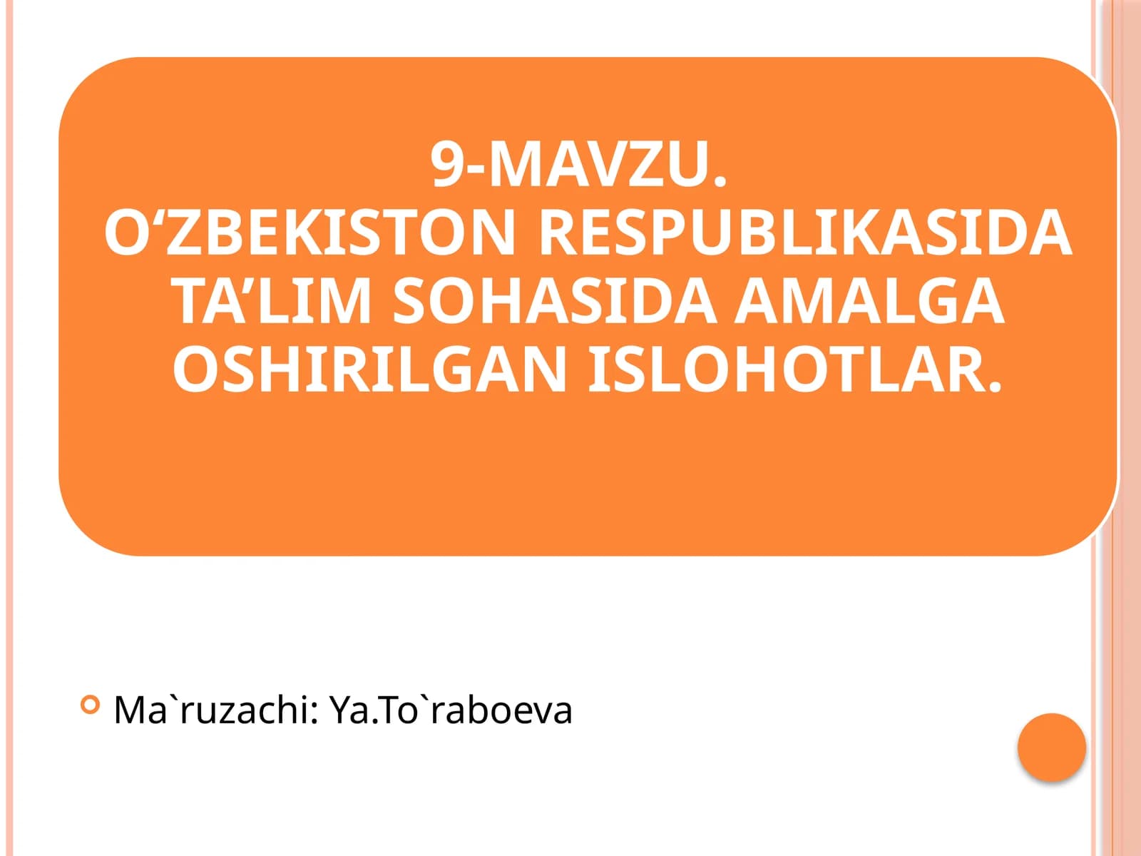 Ta'lim to'g'risida