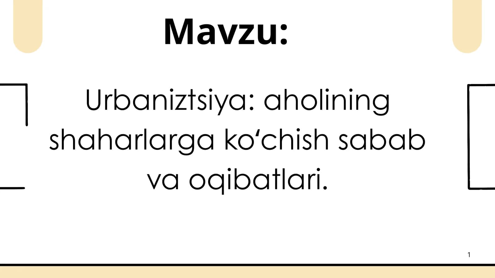 Urbanizatsiya: aholining shaharlarga ko‘chish sabablari va oqibatlari