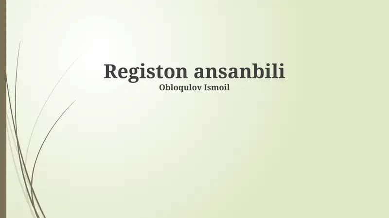 Registon ansanbili