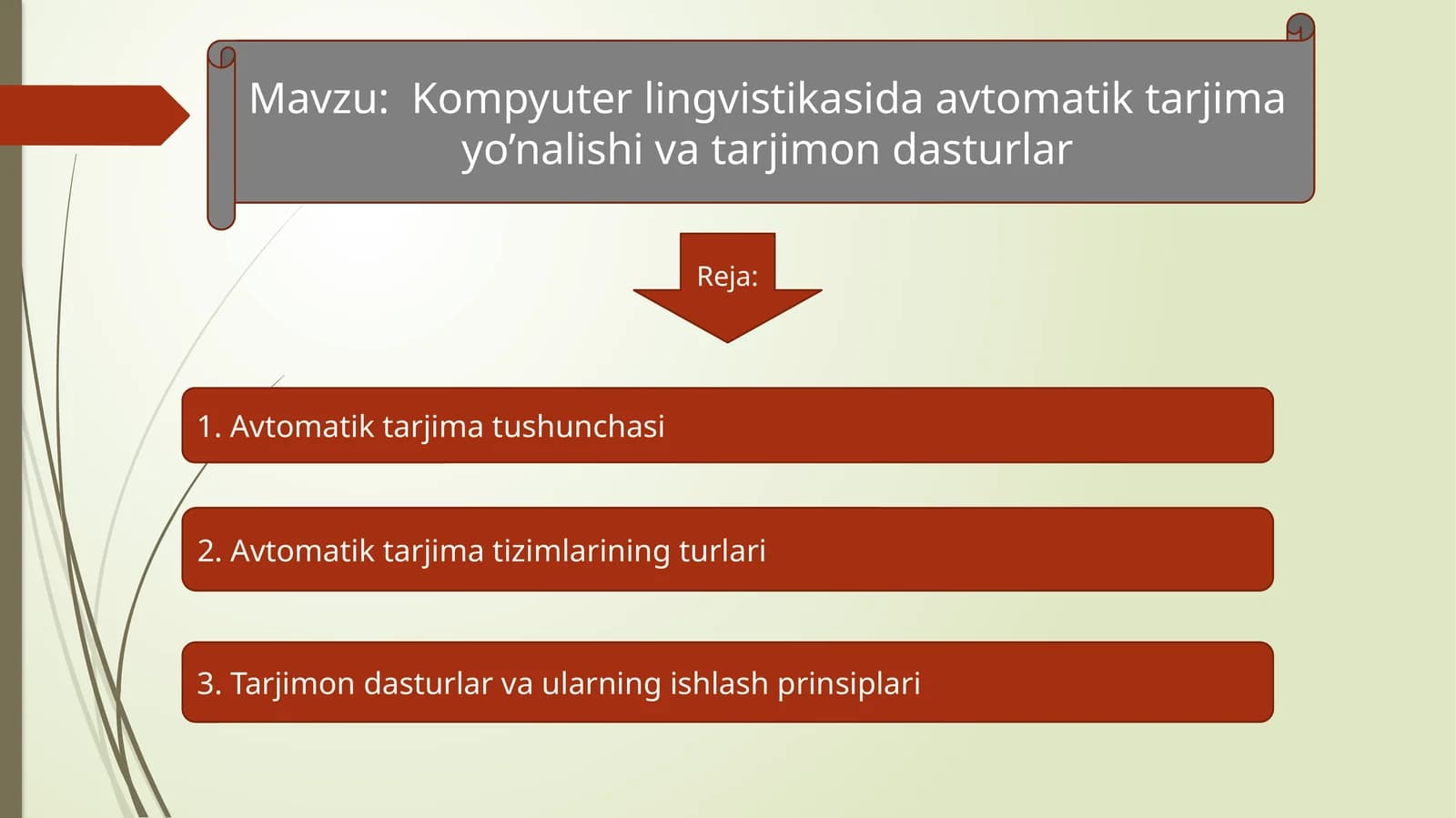 Kompyuterlingvistikasida avtomatik tarjima yo'nalishi va tarjimon dasturlar