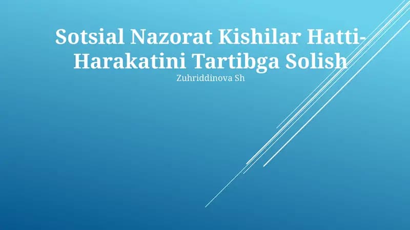 Kishilar Hatti-Harakatini Tartibga Solish