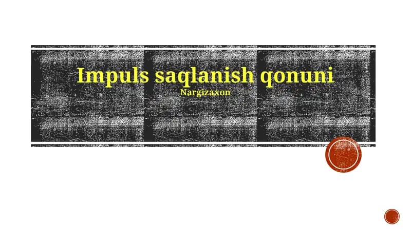 Impuls saqlanish qonuni