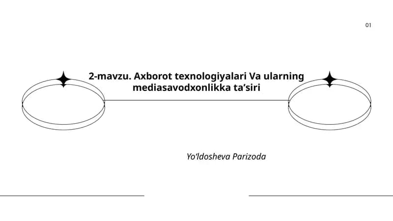 Axborot texnologiyalari Va ularning mediasavodxonlikka taʼsiri