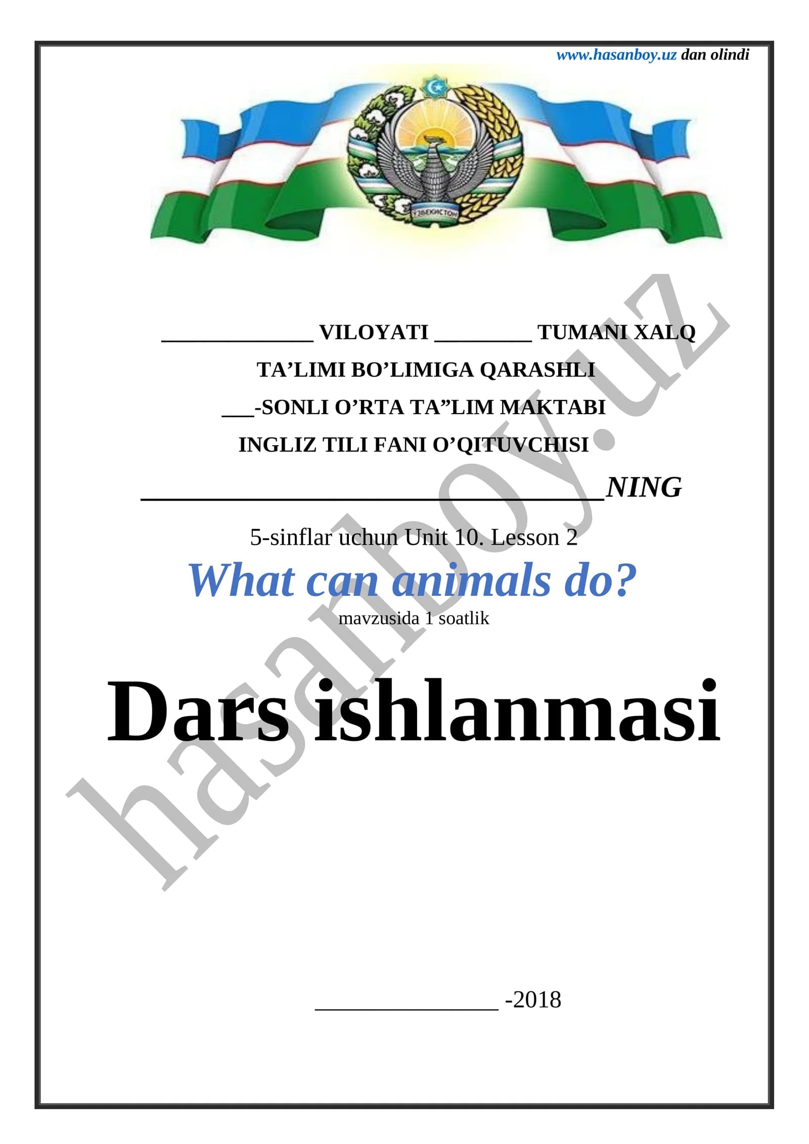 What can animals do?
