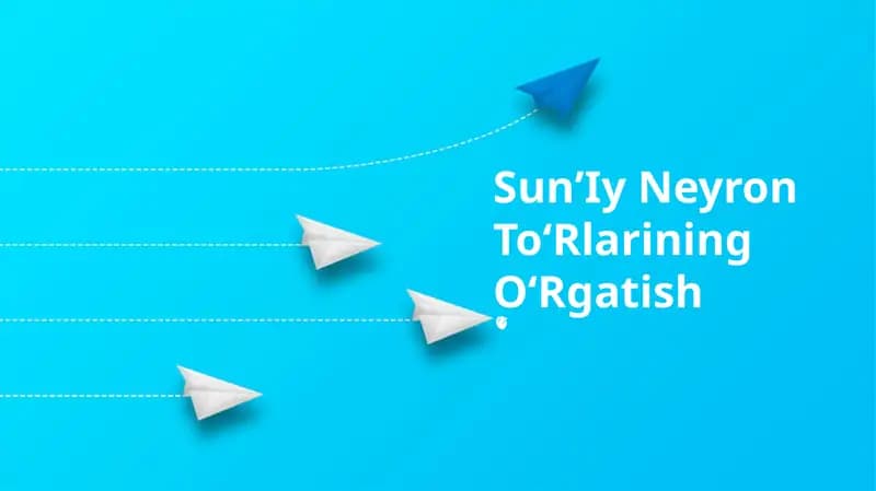SunʼIy Neyron ToʻRlarining OʻRgatish