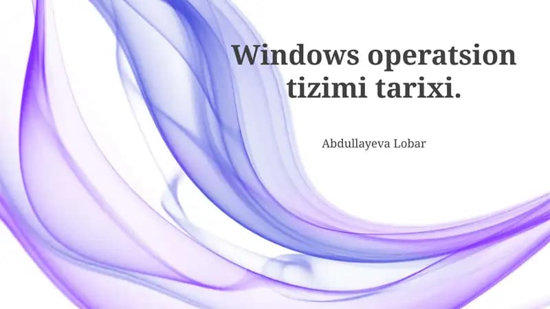Windowsning Dastlabki Yillari