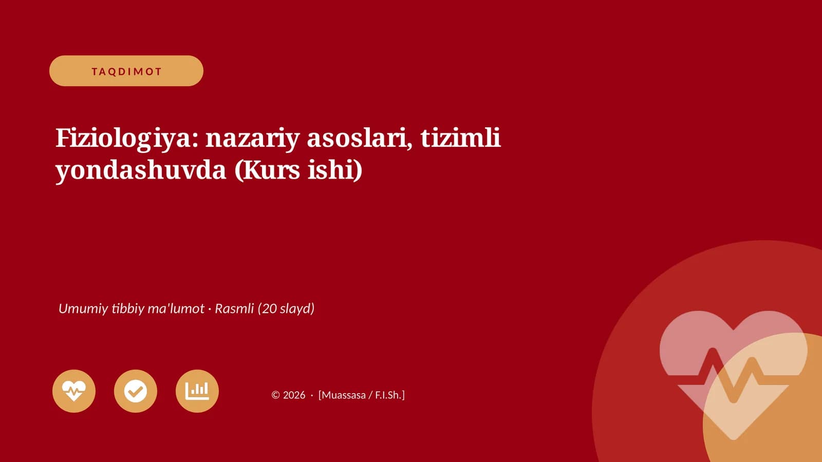 Fiziologiya: nazariy asoslari, tizimli yondashuvda (Kurs ishi)