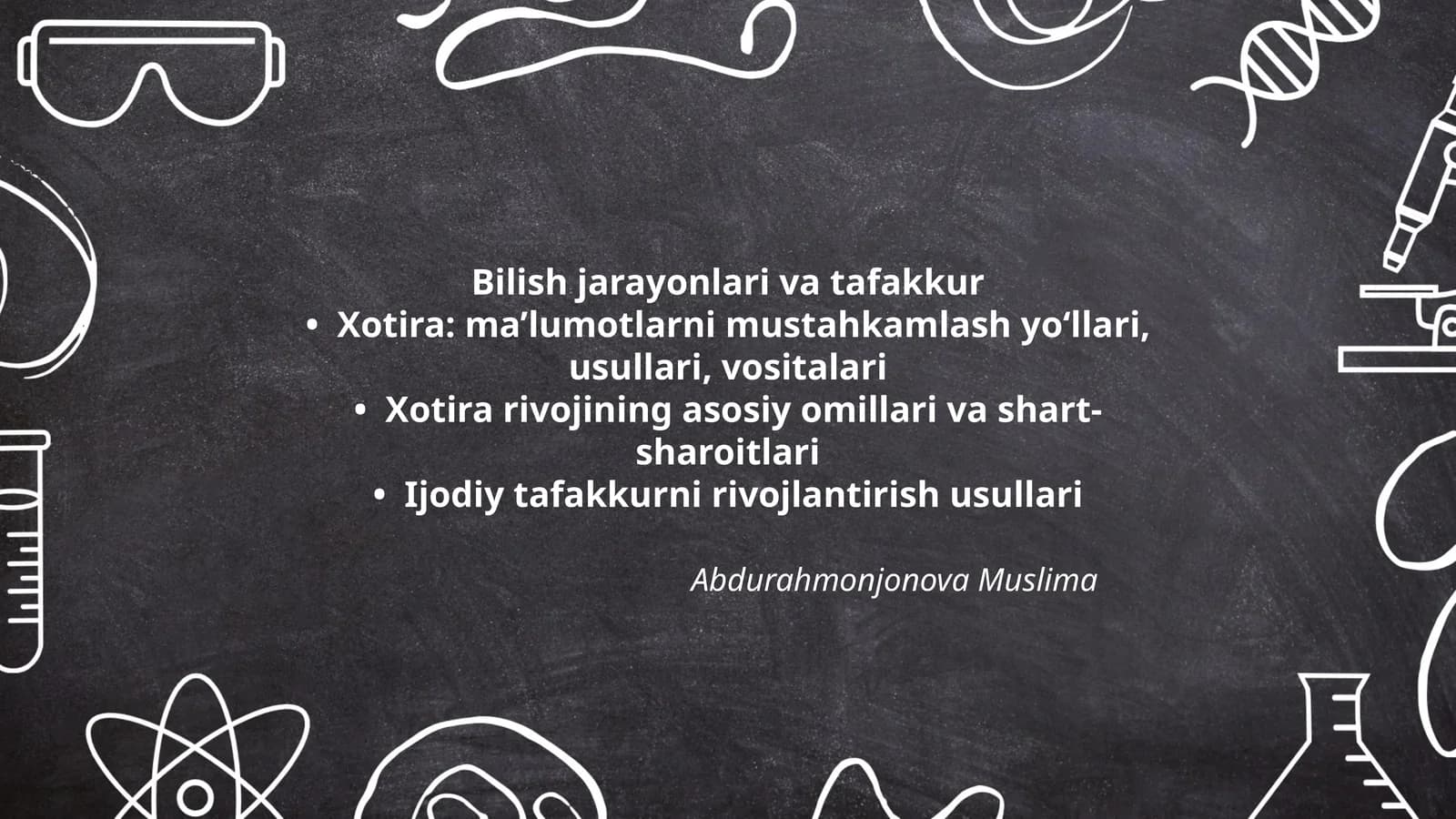 Bilish jarayonlari va tafakkur