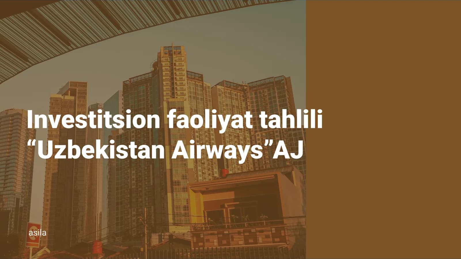 Investitsion faoliyat tahlili