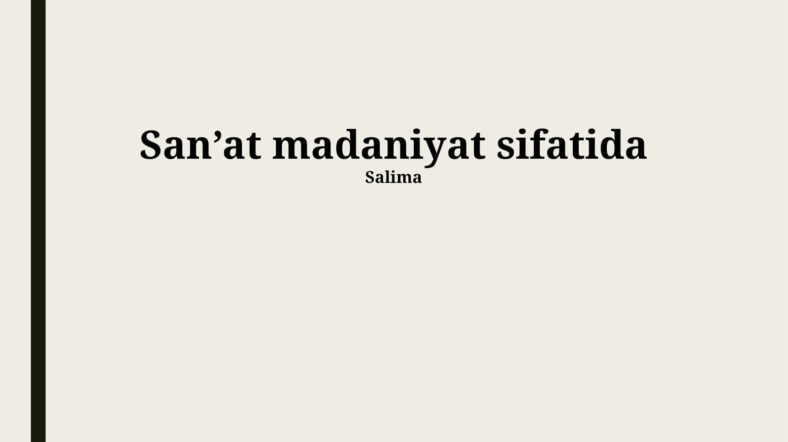 San'atning Ta'limdagi Roli