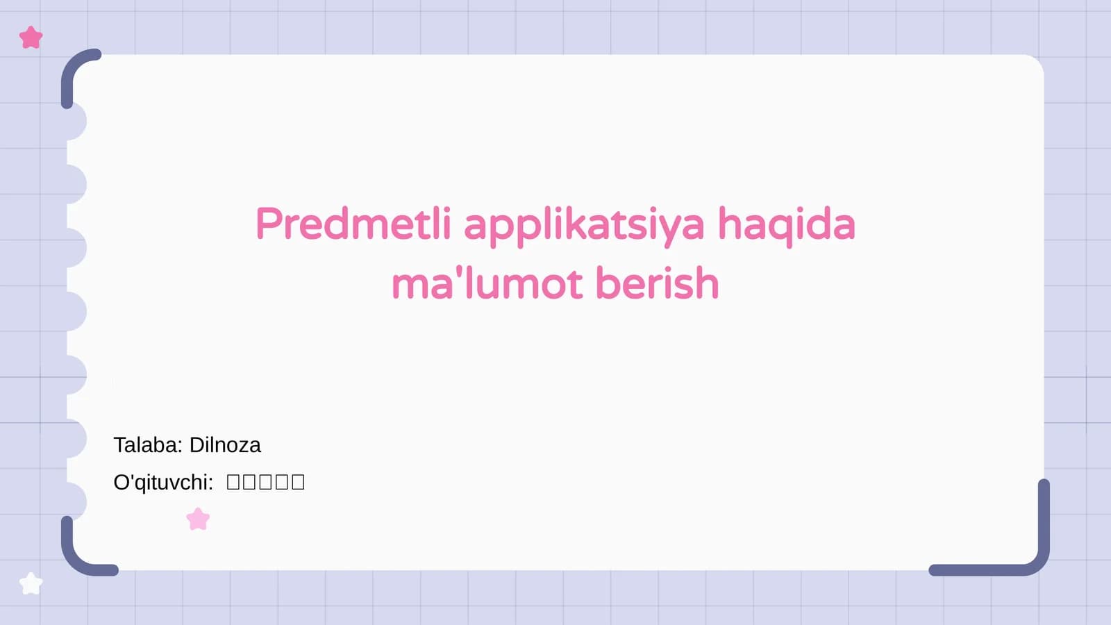 Predmetli applikatsiya