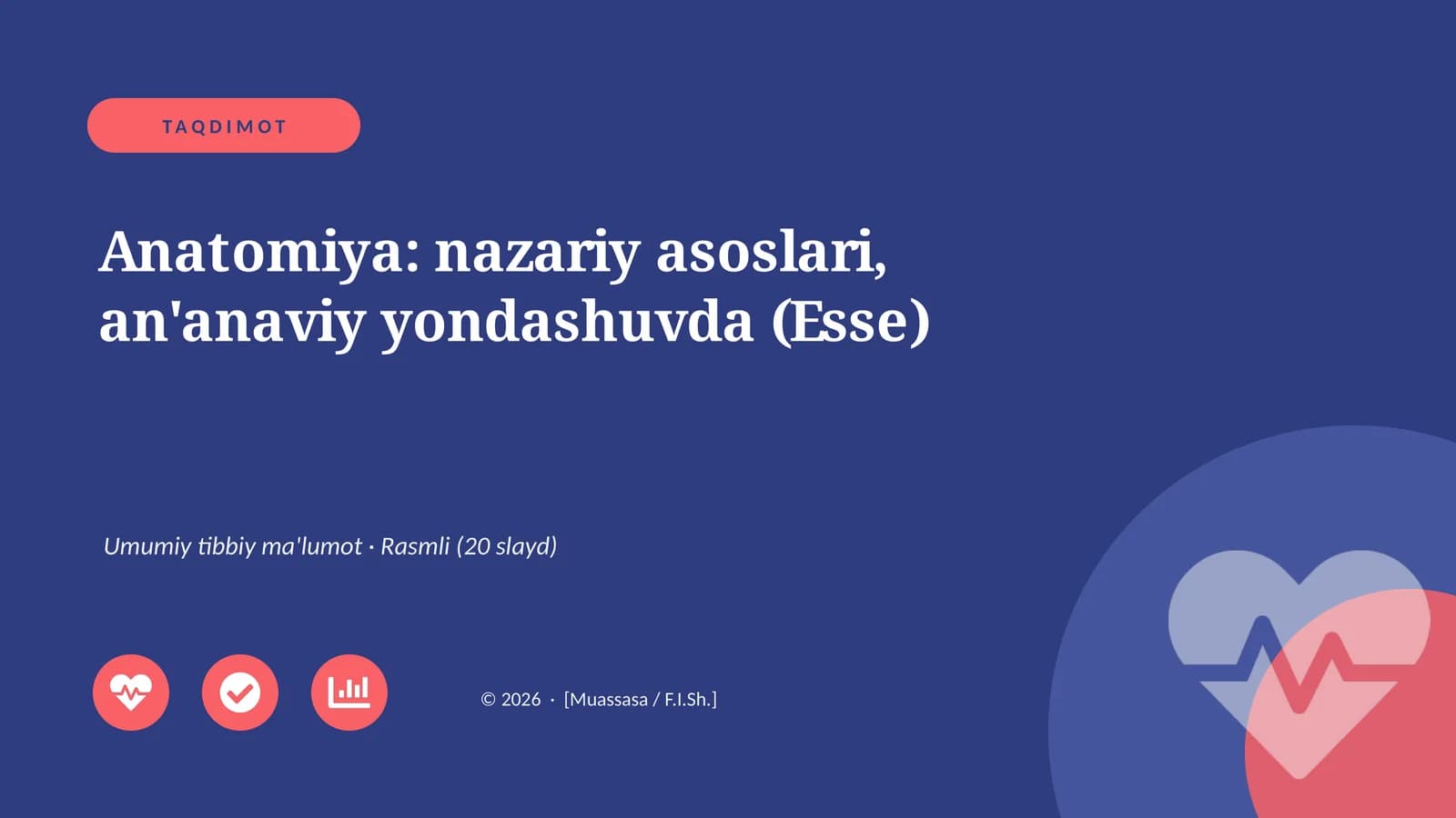 Anatomiya: nazariy asoslari, an'anaviy yondashuvda (Esse)