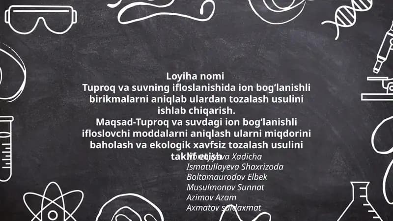 Tuproq va suvning ifloslanishi