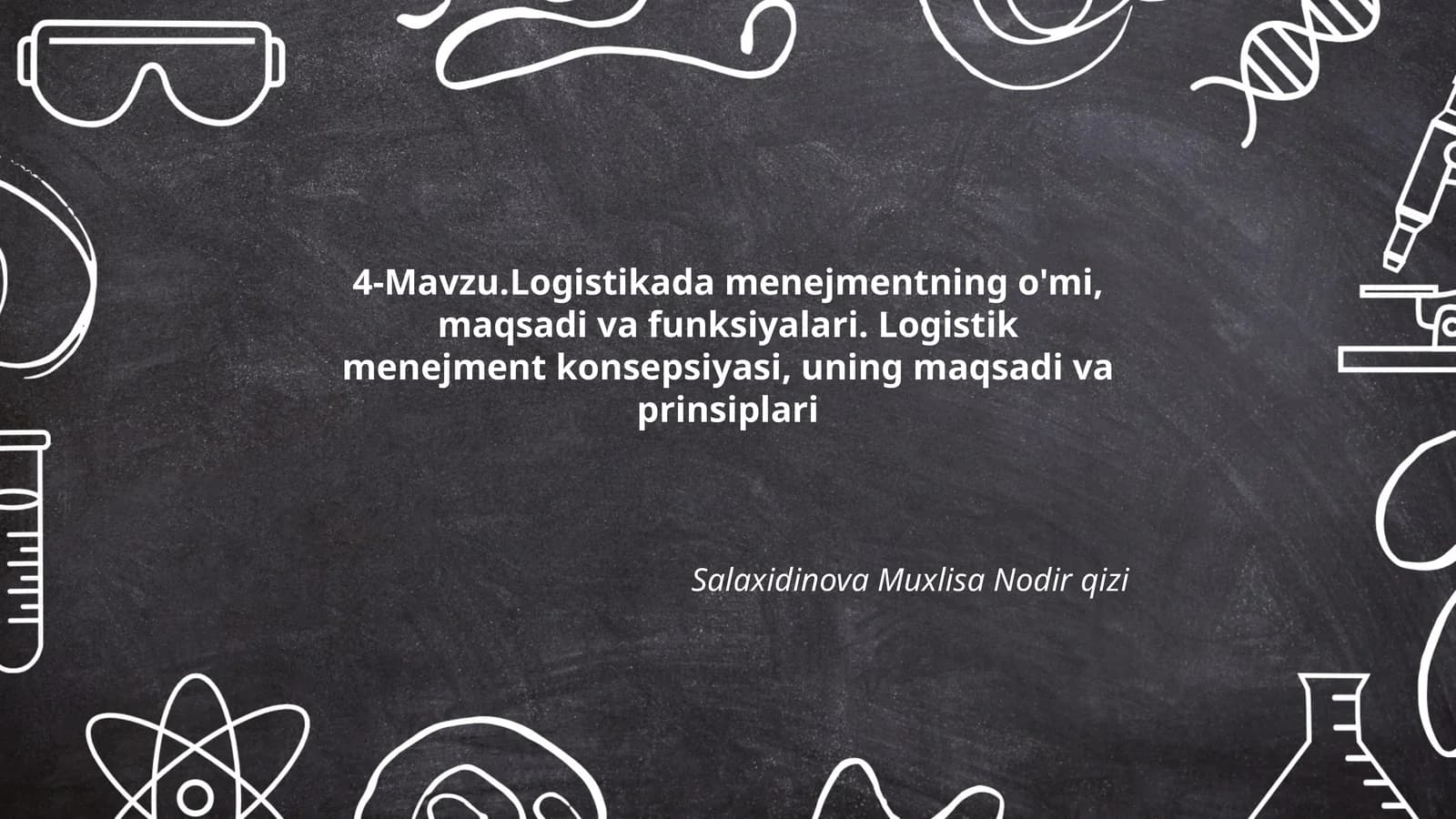 Logistikada menejmentning o'mi, maqsadi va funksiyalari