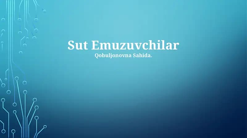 Sut Emuzuvchilar