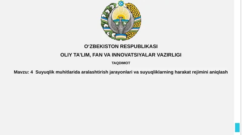 Suyuqlik muhitlarida aralashtirish jarayonlari