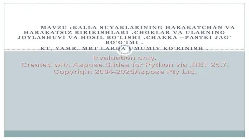 Kalla suyaklarining harakatchan va harakatsiz birikishlari