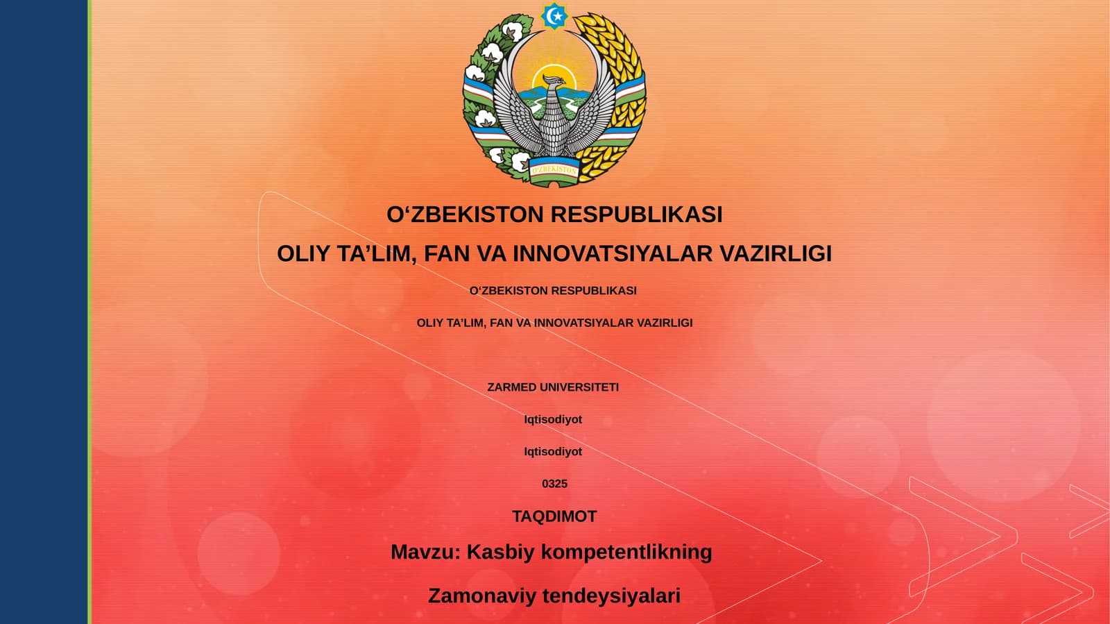 Kasbiy kompetentlikning Zamonaviy tendeysiyalari