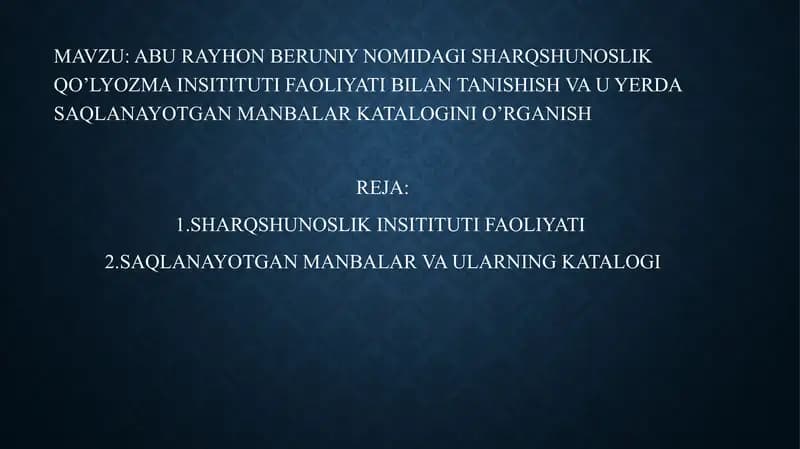 Sharqshunoslik instituti