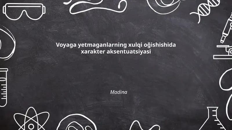 Xarakter aksentuatsiyasi nazariyasi