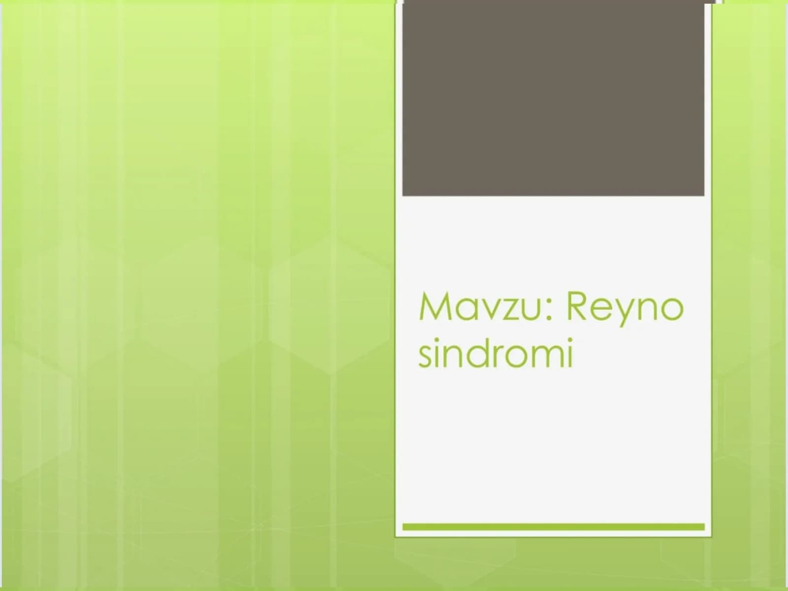 Reyno kasalligi