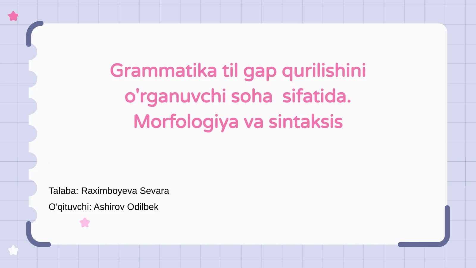 Grammatika va uning ahamiyati