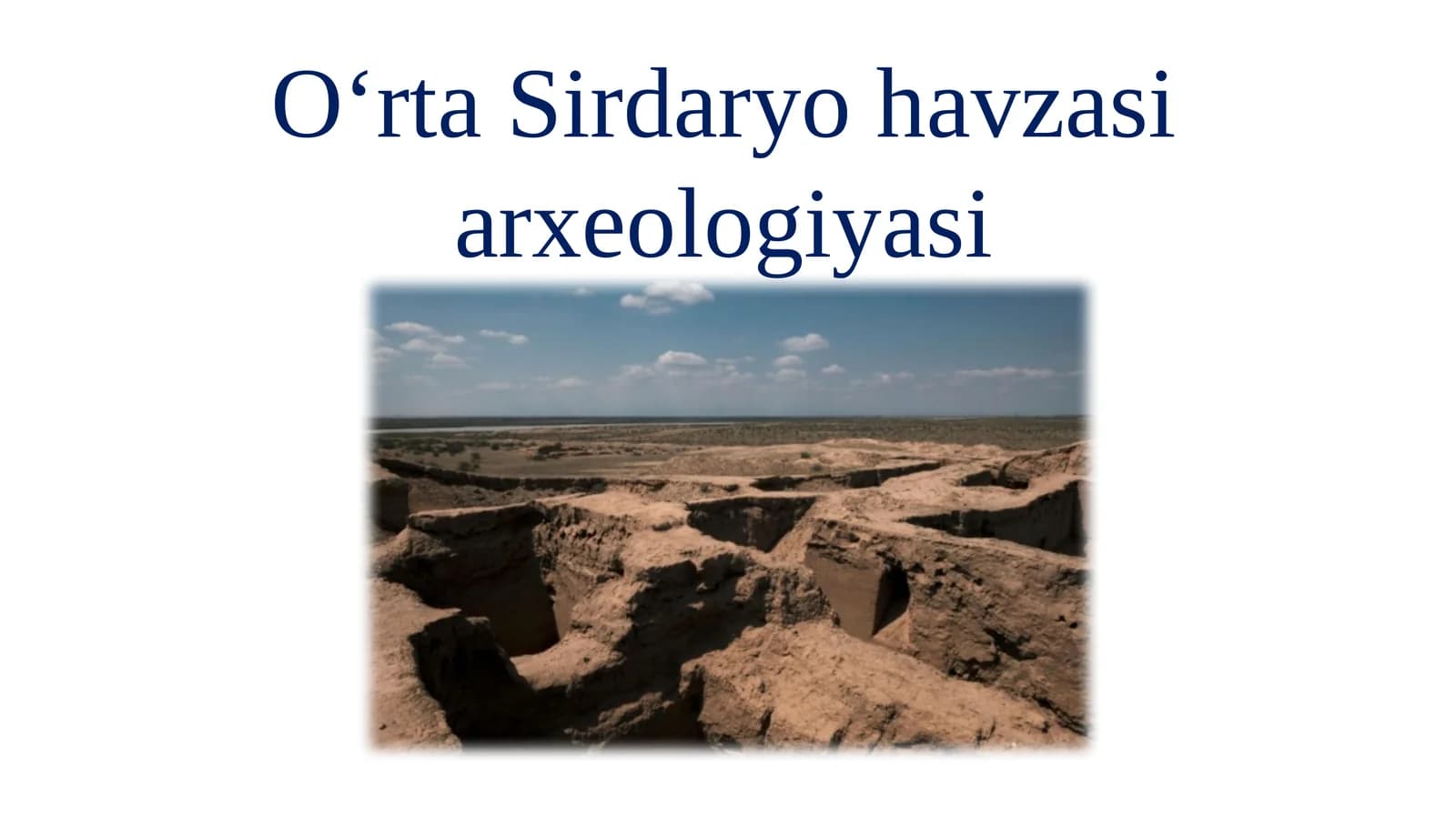O‘rta Sirdaryo havzasi arxeologiyasi