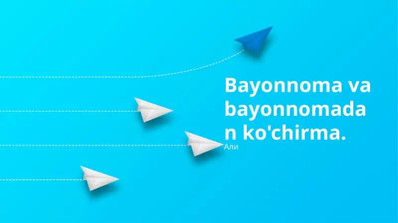 Bayonnoma va bayonnomadan ko'chirma