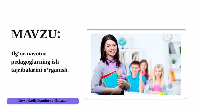 Ilgʻor navotor pedagoglar