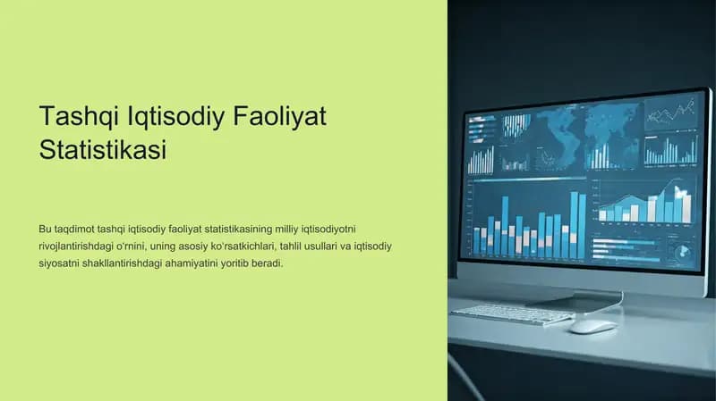 Tashqi Iqtisodiy Faoliyat Statistikasi
