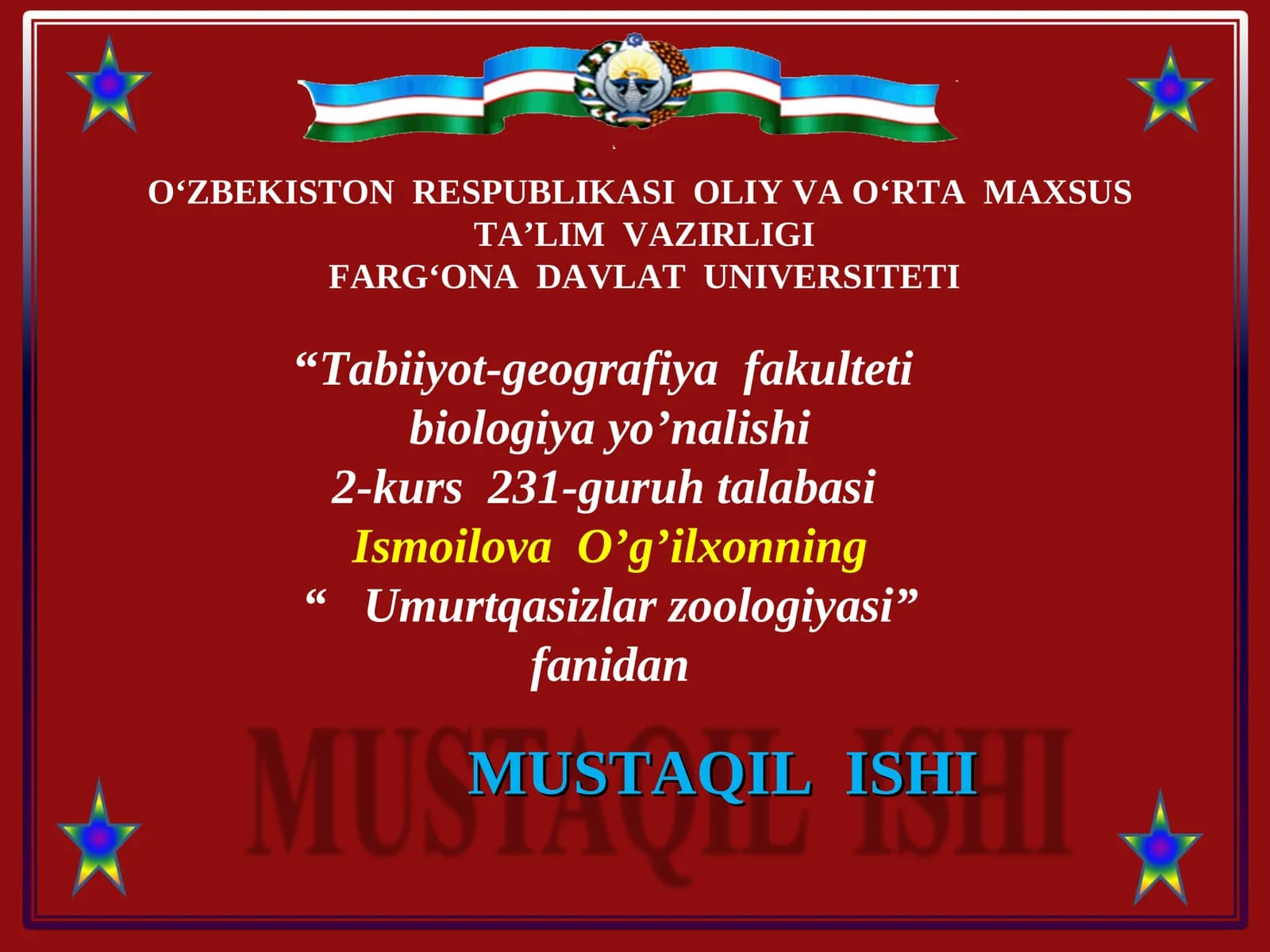 Boshoyoqlilar(Cephalopoda)sinfining tashqi tuzulishi