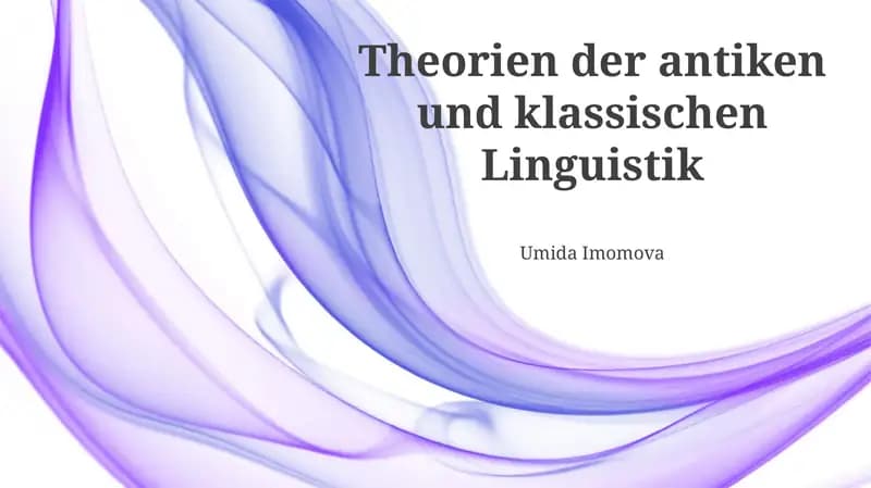 Römische Linguistik: Varro und Priscian