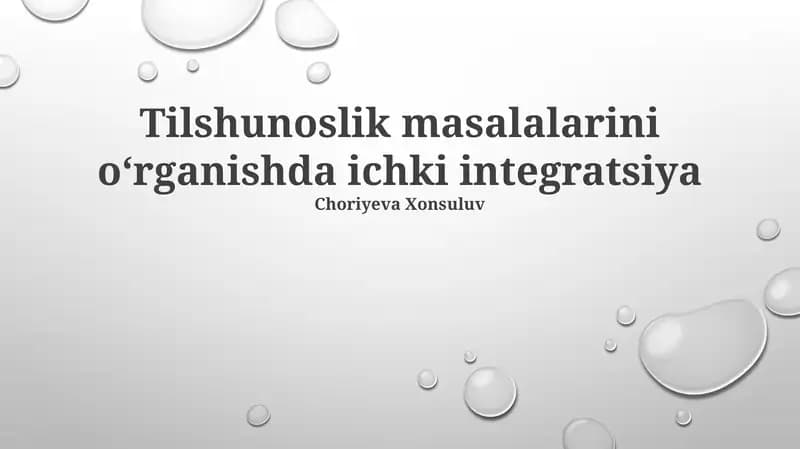 Ichki Integratsiya Yordamida Noaniqlik Masalalarini Hal Qilish Misollari