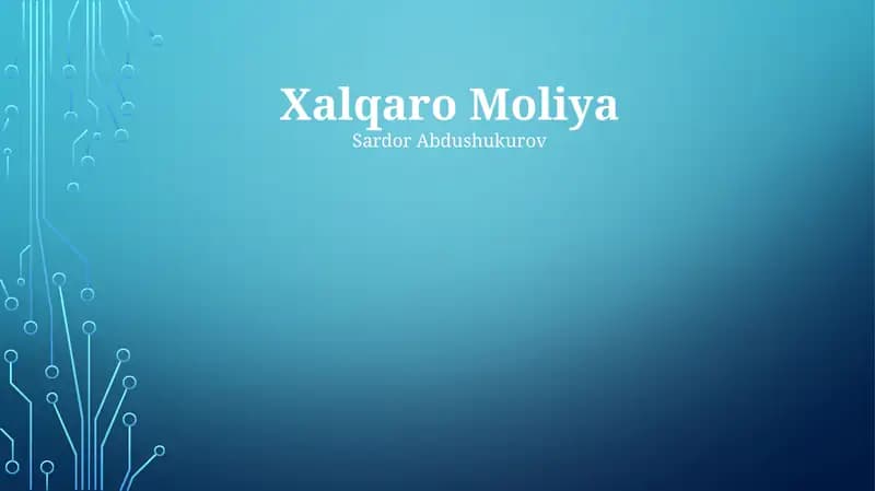 Xalqaro Moliya
