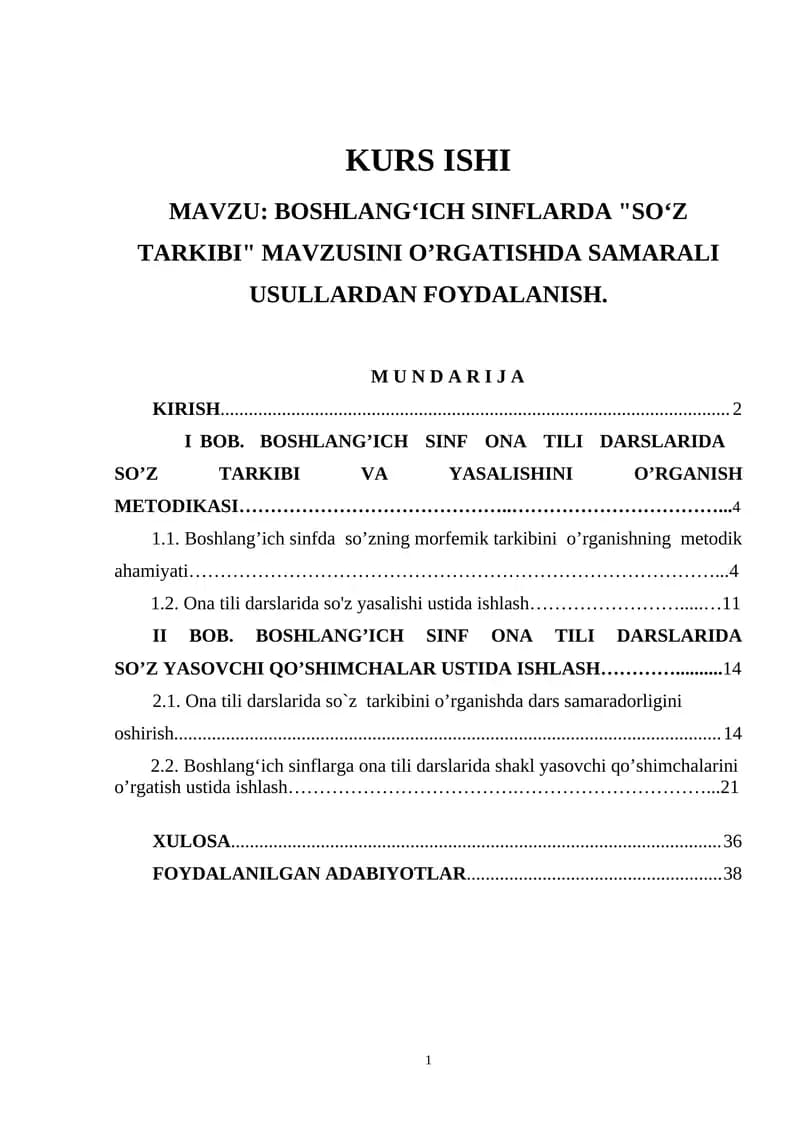 Ot so'z turkumi mavzusi