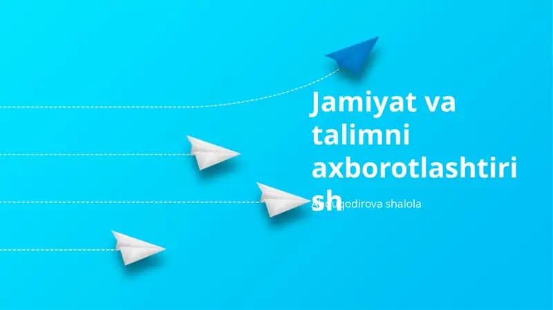 Axborot Texnologiyalarining Ta'limdagi Rolini O'rganish
