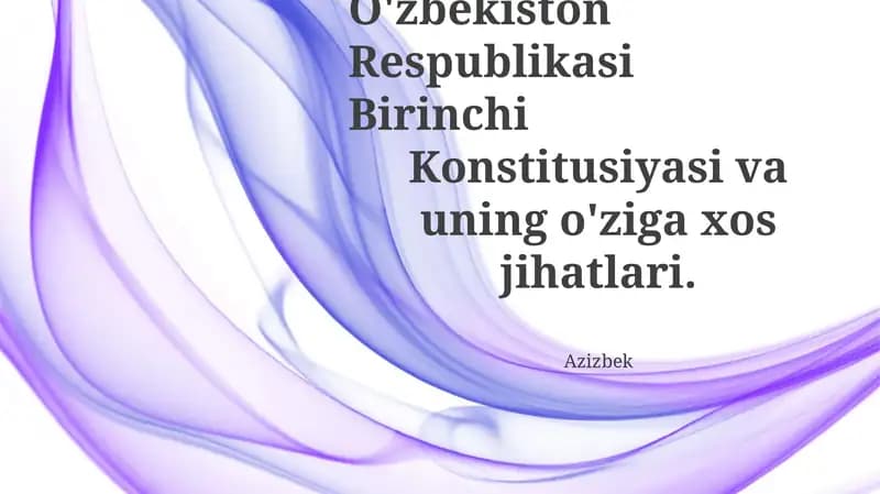 Birinchi Konstitutsiya