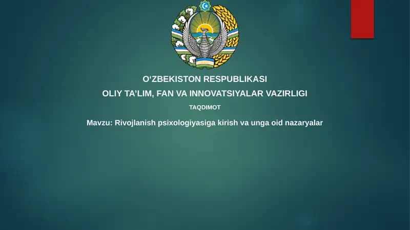 Rivojlanish psixologiyasi