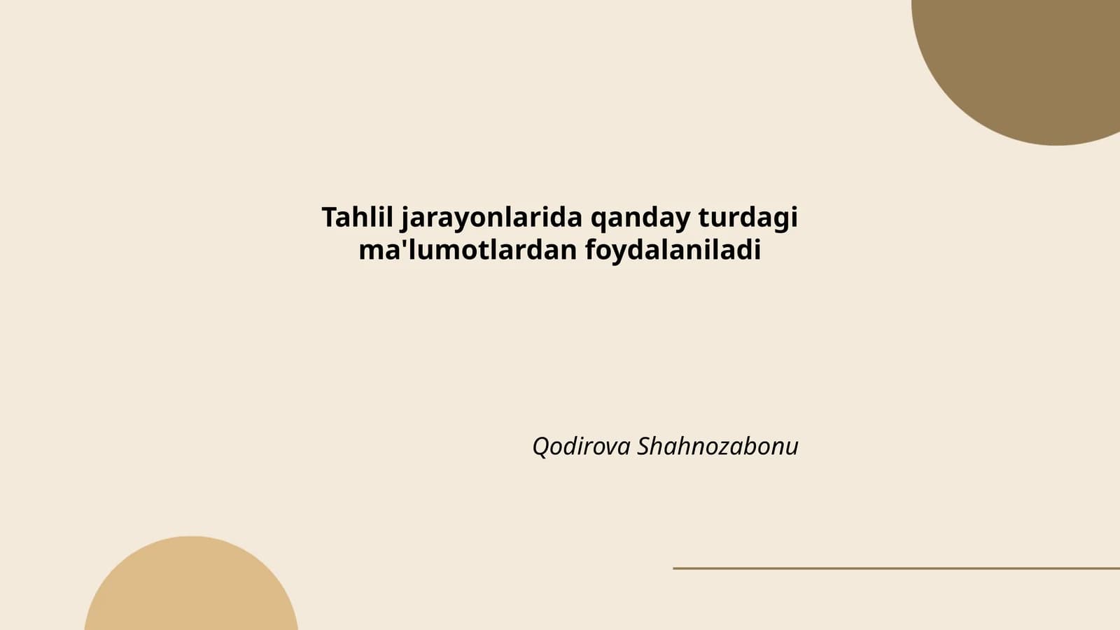Statistik ma'lumotlar