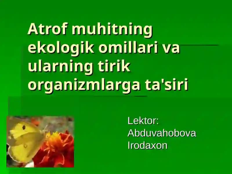 Atrof-muhit omillari