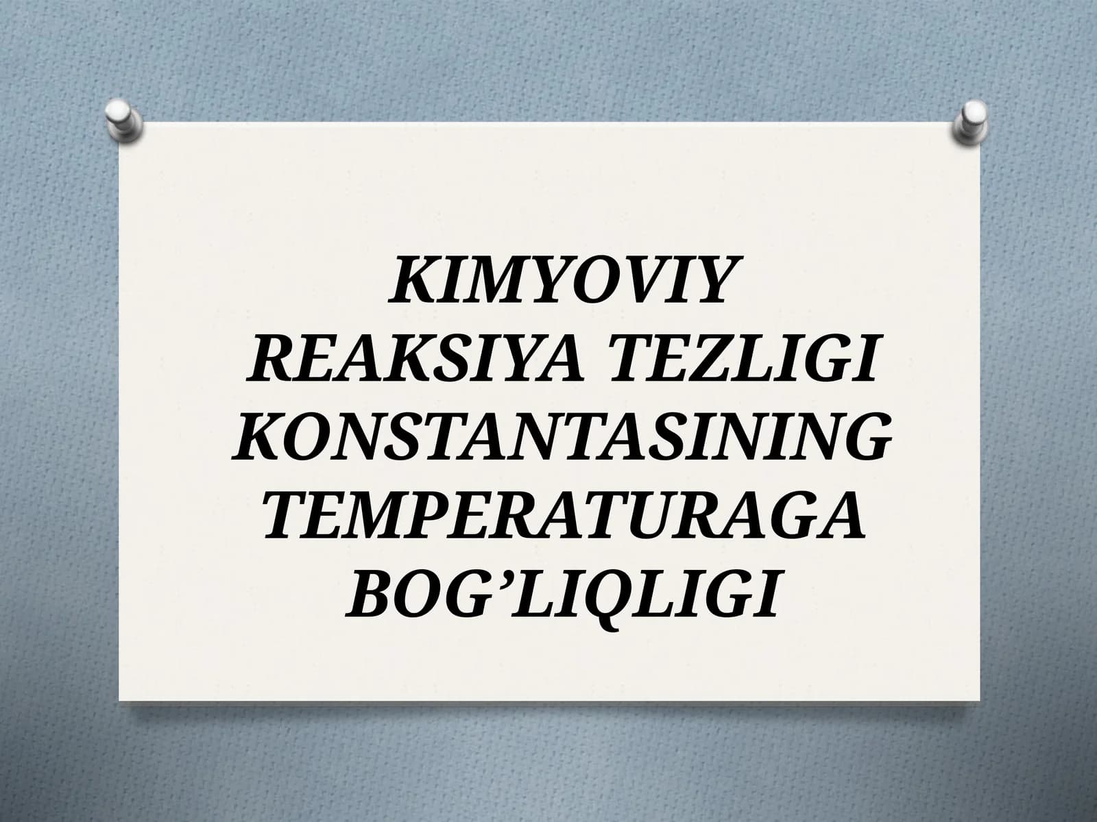 Kimyoviy reaksiyalar