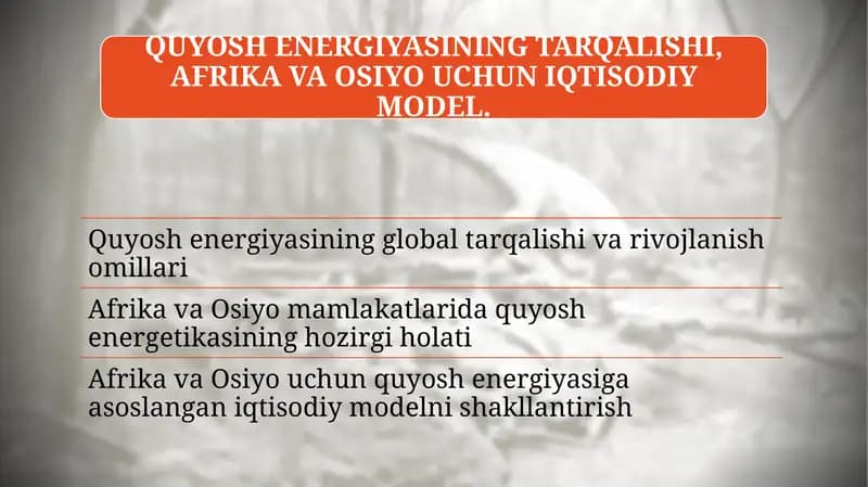 Quyosh Energiyasi va Uning Samaradorligi