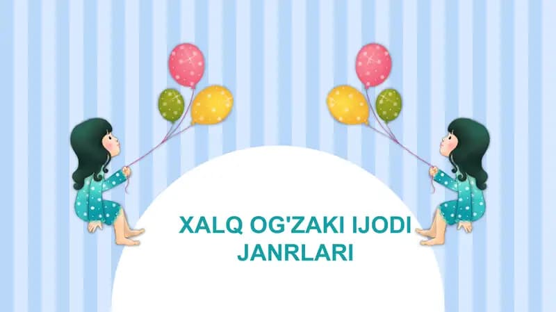 Xalqog'zakii jodii janrlari reja
