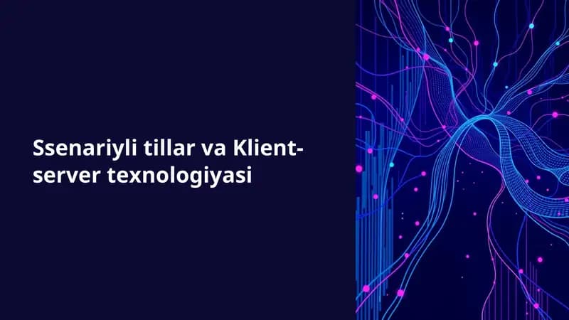 Dasturlash tillarining bir turi bo'lib, HTML, CSS va JavaScript kabi tillar ssenariyli tillarga kiradi.