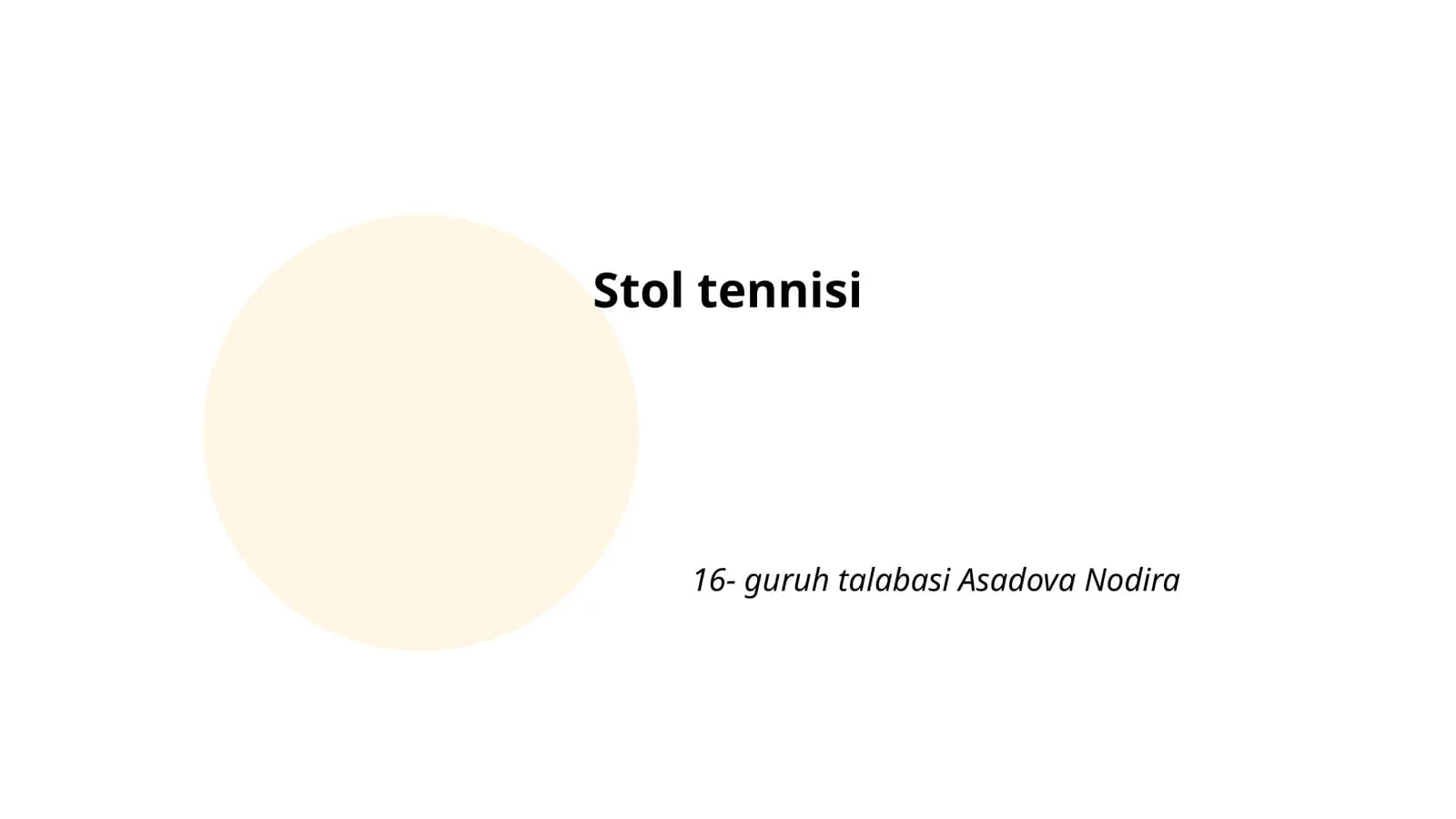 Stol tennisi