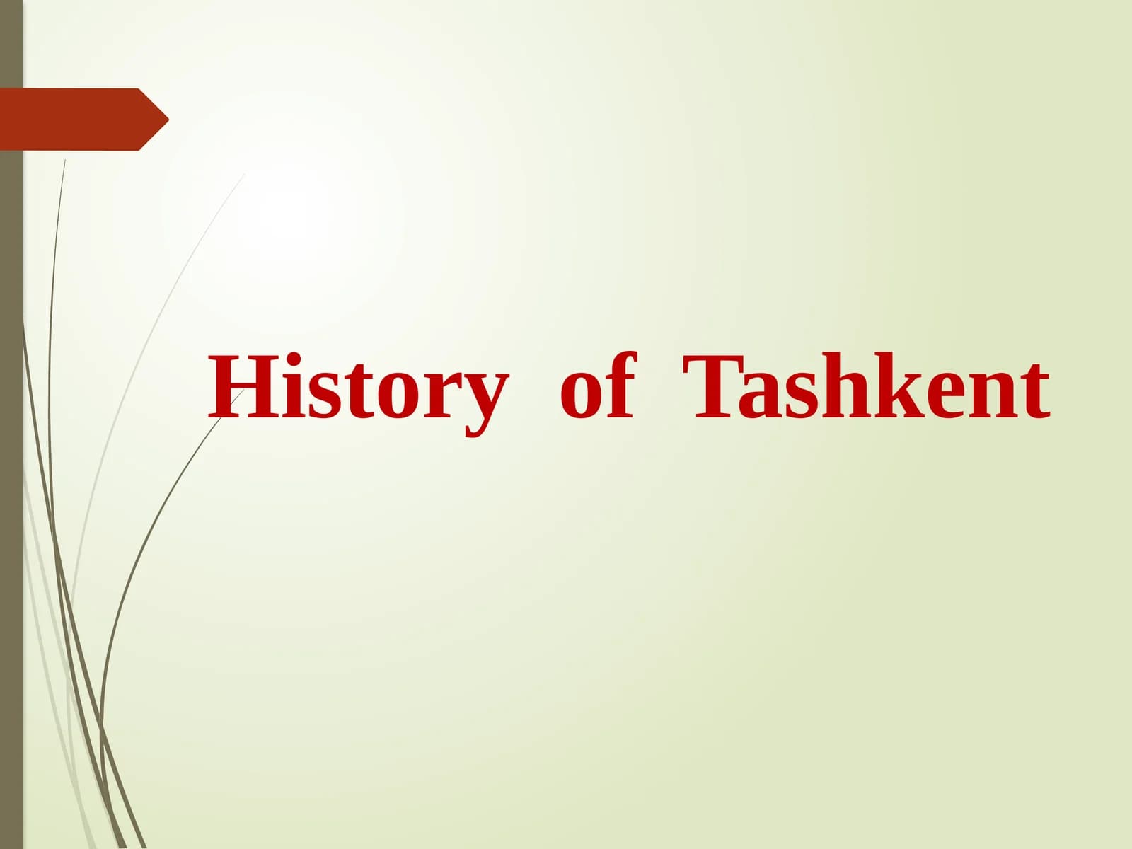 History of Tashkent