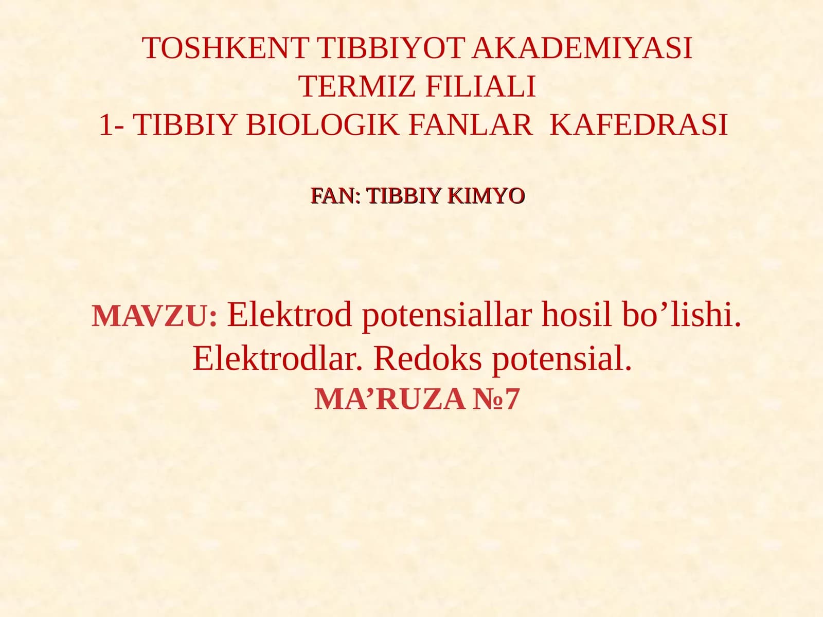 Elektrod potensiallar hosil bo’lishi. Elektrodlar. Redoks potensial