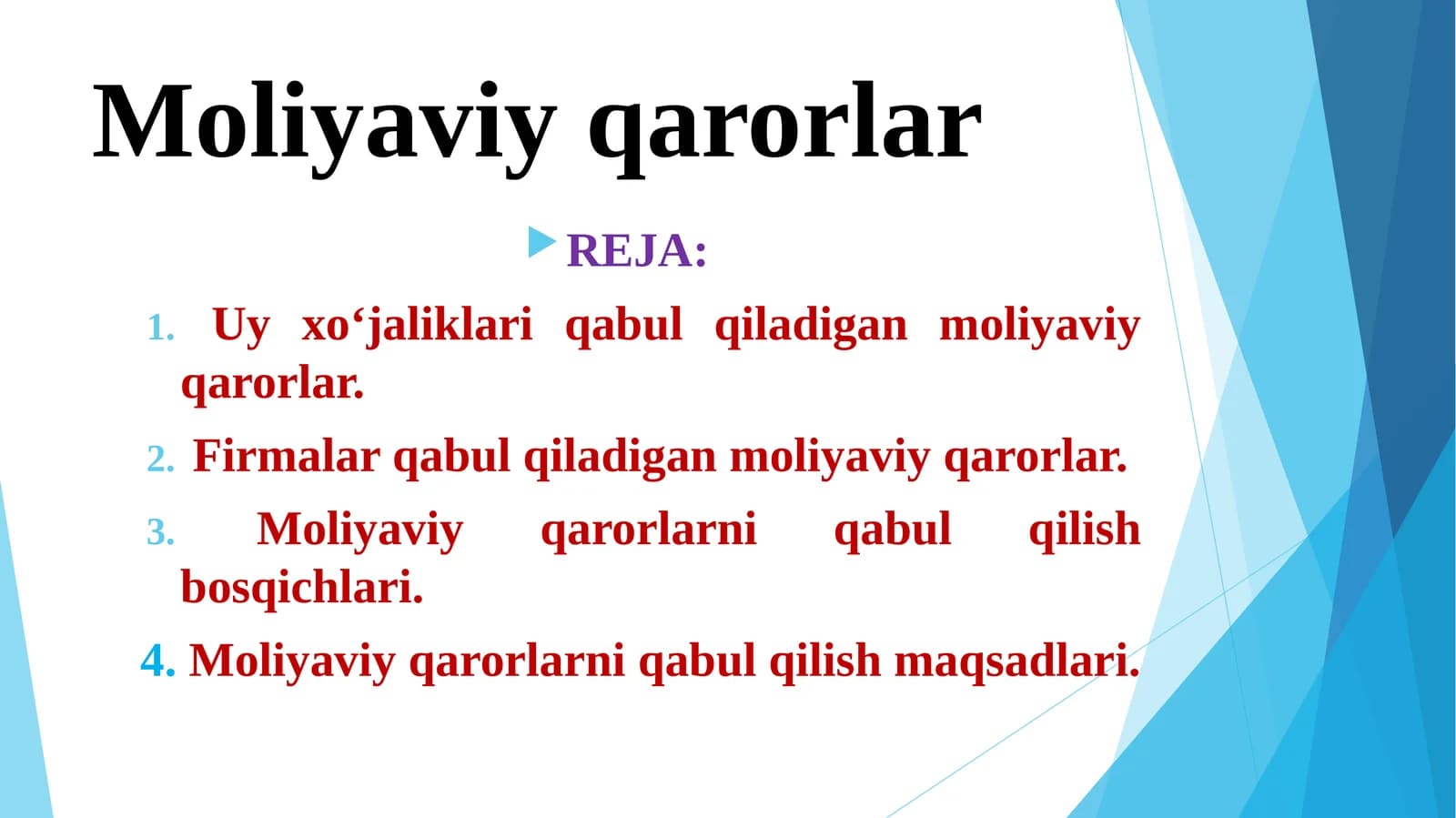 Moliyaviy qarorlar