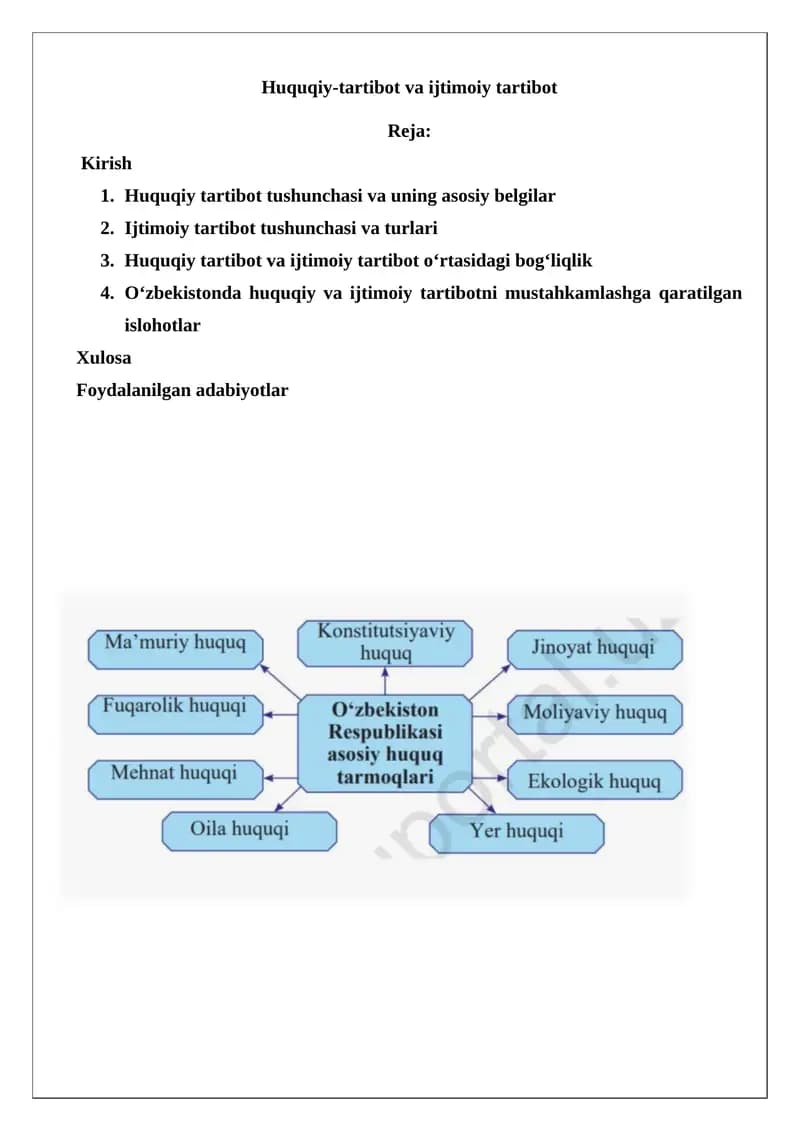 Huquqiy-tartibot va ijtimoiy tartibot