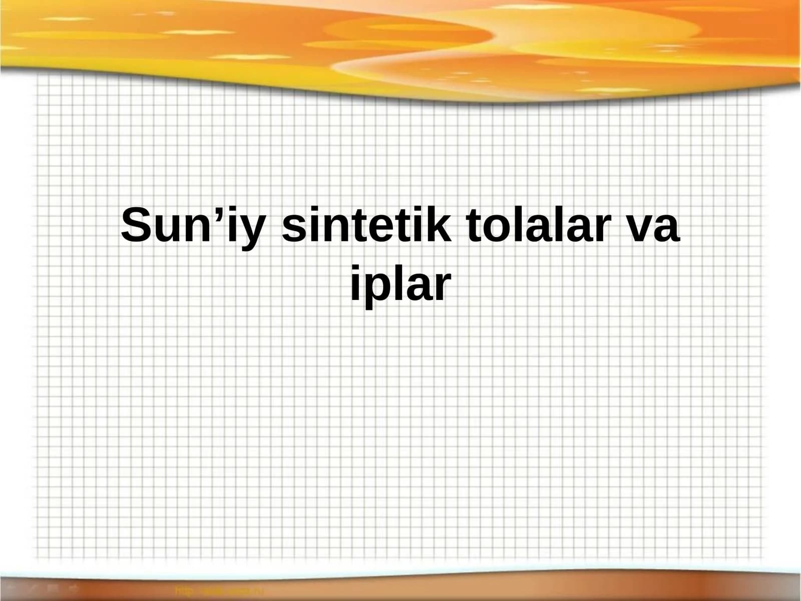 Sun’iy sintetik tolalar va iplar